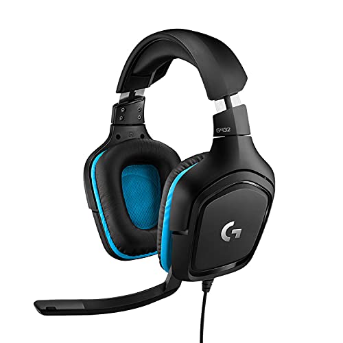 Logitech G432 kabelgebundenes Gaming-Headset, 7.1 Surround Sound, DTS Headphone:X 2.0, Bügelmikrofon mit Flip-Stummschaltung, Ohrpolster mit Kunstleder, PC/Mac/Xbox One/PS4/Nintendo Switch - Schwarz Bild 1