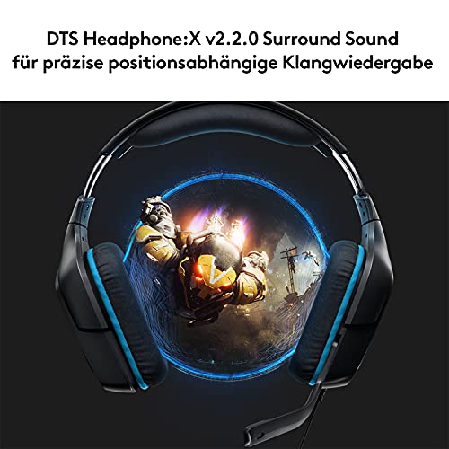 Logitech G432 kabelgebundenes Gaming-Headset, 7.1 Surround Sound, DTS Headphone:X 2.0, Bügelmikrofon mit Flip-Stummschaltung, Ohrpolster mit Kunstleder, PC/Mac/Xbox One/PS4/Nintendo Switch - Schwarz Bild 3