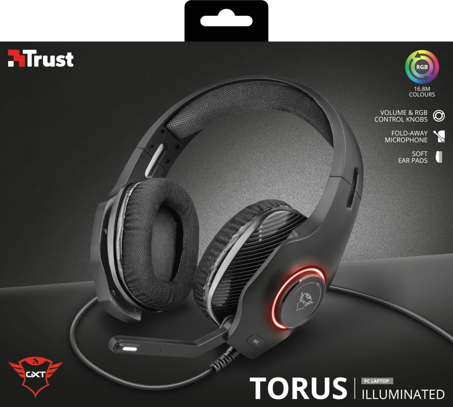 Trust GXT 455 Torus RGB Beleuchtetes PC Gaming Headset Bild 7
