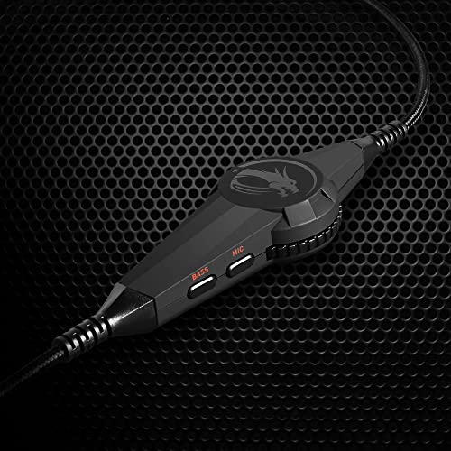 MSI DS502 Gaming Headset - Kopfhörer mit 7.1 Virtual Surround Sound, Vibrationssystem, 40mm Neodym-Teiber, omnidirektionales Mikrofon, Inline-Steuerung, USB 2.0 Anschluss - kabelgebunden, schwarz/rot Bild 5