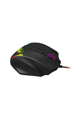 Redragon M908 12400 DPI Impact MMO Gaming-Maus mit 18 programmierbaren Tasten, Gewichtstuning-Kartusche, 12 Seitentasten, schwarz / rot Bild 4