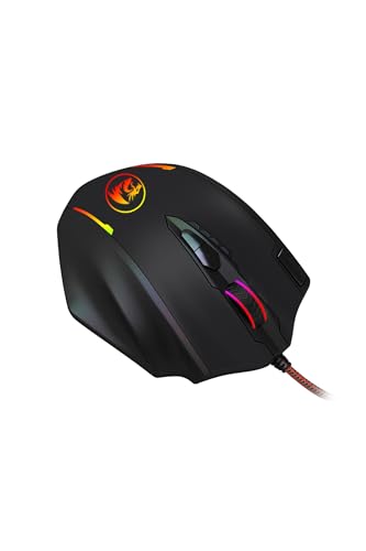 Redragon M908 12400 DPI Impact MMO Gaming-Maus mit 18 programmierbaren Tasten, Gewichtstuning-Kartusche, 12 Seitentasten, schwarz / rot Bild 7