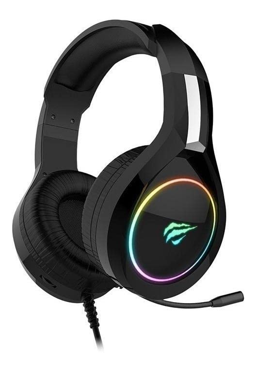 Havit Gamenote RGB Gaming Headset mit Kabel HV-H2232D – 50 mm Treiber für intensiven Klang - 3,5 mm & USB-Anschluss, Verstellbarer Kopfbügel - Kompatibel mit PC, Laptop, Handy, Tablets & Konsolen Bild 3