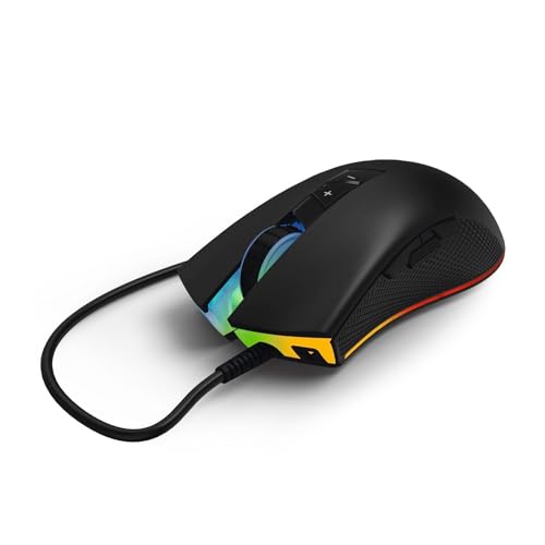 uRage Gaming-Maus Reaper 10k (1000 Hz, USB, kabelgebunden, 1,8 m Kabel, 10.000 DPI) schwarz/gelb/rosa/türkis Bild 1