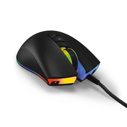 uRage Gaming-Maus Reaper 10k (1000 Hz, USB, kabelgebunden, 1,8 m Kabel, 10.000 DPI) schwarz/gelb/rosa/türkis Bild 2