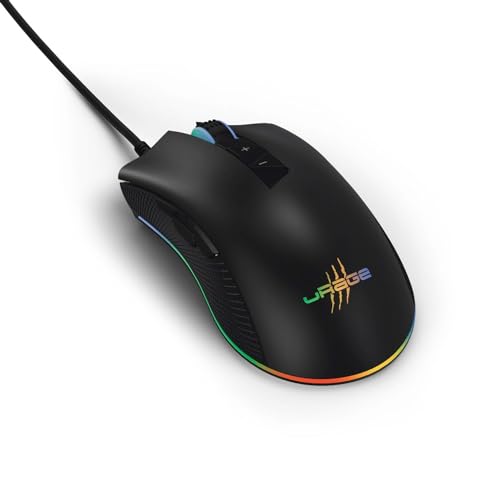 uRage Gaming-Maus Reaper 10k (1000 Hz, USB, kabelgebunden, 1,8 m Kabel, 10.000 DPI) schwarz/gelb/rosa/türkis Bild 3
