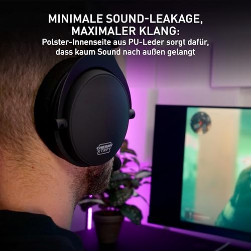 Xtrfy H2, Profi Gaming-Headset, Optimiert für E-Sports, Extra Große Ohrkissen mit Memory-Schaumstoffpolstern, Abnehmbares Mikrofon, Geflochtenes Kabel, Schwarz Bild 4