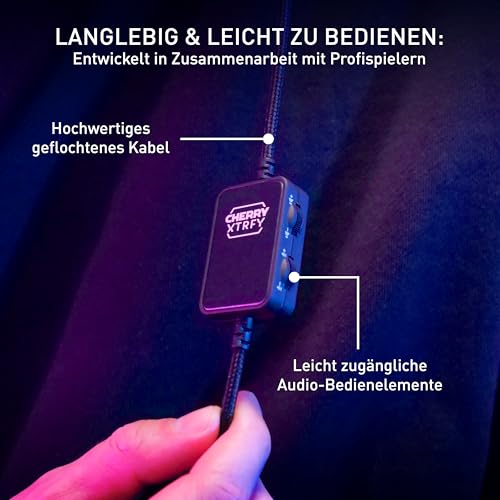 Xtrfy H2, Profi Gaming-Headset, Optimiert für E-Sports, Extra Große Ohrkissen mit Memory-Schaumstoffpolstern, Abnehmbares Mikrofon, Geflochtenes Kabel, Schwarz Bild 5