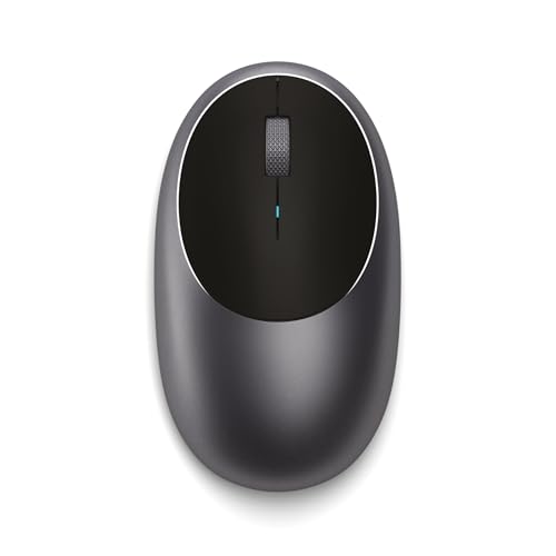 SATECHI M1 Kabellose Bluetooth Computermaus, 1200 DPI Maus, USB-C wiederaufladbarer Akku, kompakt & tragbar für MacBook Air & Pro, Mini, iMac, Windows, ThinkPad, UVM. – Space Grau Bild 1