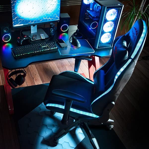 Speedlink SCARIT Gaming Desk - Gaming-optimierter Schreibtisch mit Z-Shape, Kabelmanagement, Headset- und Getränkehalter für zu Hause/Büro, schwarz-rot Bild 2