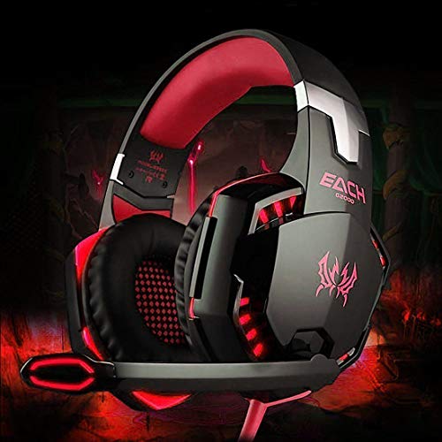 Each G2000 Gaming Headset Stereo Sound Headphones with Mic PC Laptop Games Red Bild 1