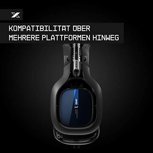 ASTRO Gaming A40 TR Gaming-Headset mit Kabel, ASTRO Audio V2, Dolby ATMOS, 3,5mm Anschluss, Austauschbares Mikrofon, für PS5, PS4, PC, Mac, Nintendo Switch - Schwarz/Blau Bild 6
