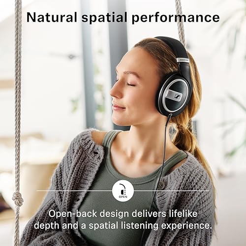 Sennheiser HD 599 SE – Offene Kopfhörer mit Premium-Design, natürlich ausbalanciertem Klang; Headphones für Musik, Gaming, Schule und Arbeit, Schwarz Bild 5
