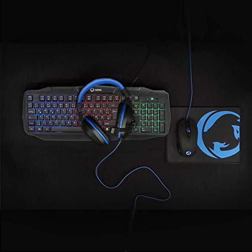 NEDIS - Gaming-Combo-Kit - 4-in-1 - Tastatur, Headset, Maus und Mousepad - 5 V 0.5 A - Rechtshändig - 6 Knöpfe - Operating System Windows - USB - 1200/1600 / 2000/3200 DPI- Deutsches Layout Bild 5