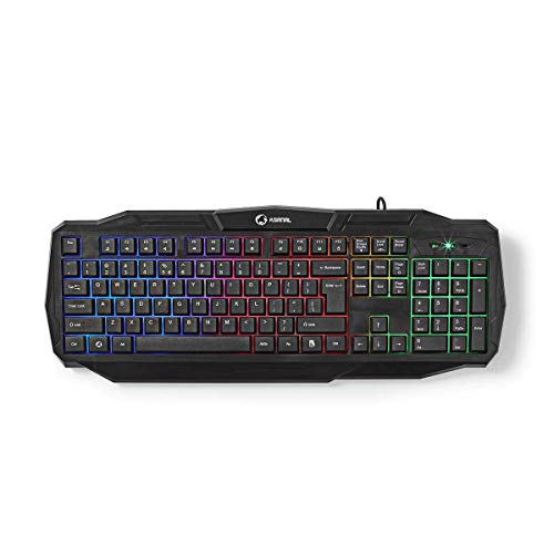 NEDIS Gaming Combo Kit - 4-in-1 - Tastatur, Headset, Maus und Mauspad - Blau/Schwarz - QWERTY - US-Layout Bild 5