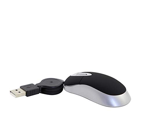Star-LINK Mini USB Kabelgebunden Maus Kleines Einziehbare Maus Mouse Tragbares USB Kabel Verdrahtetes Optische Gaming Reisemaus Mäuse für Computer PC Laptop Notebook Kids Office Desktop Schwarz 1 Bild 6