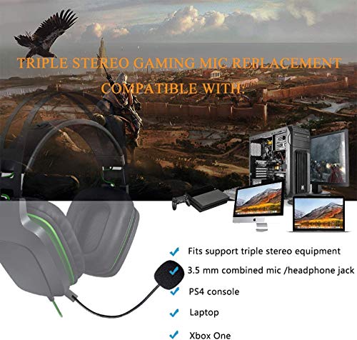 Ersatz-Mikrofon, 3,5 mm kompatibel mit Turtle Beach Ear Force Gaming Headsets für Xbox One PS4 PC Computer Gaming Kopfhörer 2 Stück Bild 5