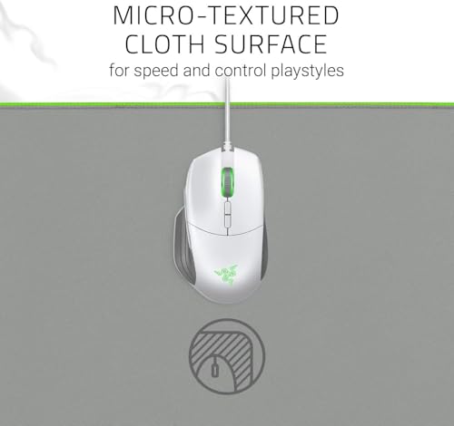 Razer Goliathus Extended Chroma Mercury - Extra große weiche XXL Gaming Maus-Matte mit RGB Beleuchtung (Kabelhalterung, Stoff-Oberfläche, Gesteppter Rand, Optimiert für alle Mäuse) Mercury Weiß Bild 4