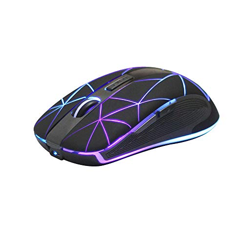Rii Gaming RM200 Wireless - Drahtlose Gaming Maus, 1600 DPI, 5 Tasten, wiederaufladbar, mit bunten LED-Lichtern Bild 1