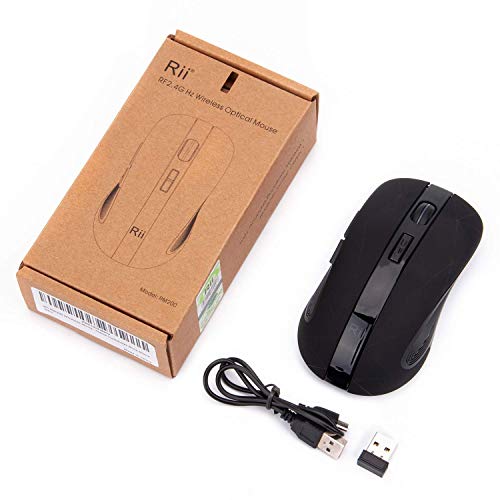 Rii Gaming RM200 Wireless - Drahtlose Gaming Maus, 1600 DPI, 5 Tasten, wiederaufladbar, mit bunten LED-Lichtern Bild 6
