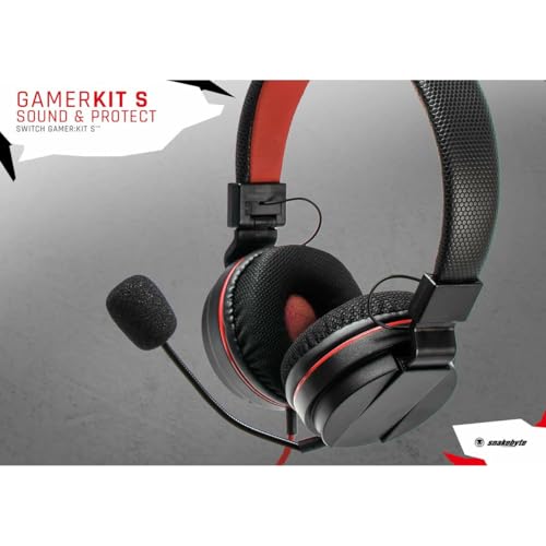 Snakebyte Switch Gamer:KIT S - Sound & Protect - Set incl. Headset, 9H Glas Screen Protector and 2 Rubber Control Caps - Cable lenghts up to 4.5m for use with (Nintendo Switch) Bild 2
