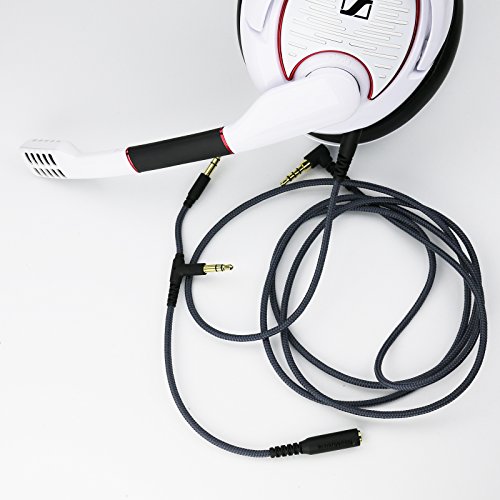 ABLET Audiokabel, kompatibel mit Sennheiser Game One, Game Zero, PC 373D, GSP 350, GSP 500, GSP 600 Gaming-Headsets, 1,3 m Bild 6