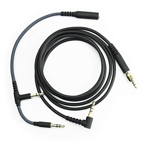 Ersatz-Audiokabel, kompatibel mit Sennheiser Kopfhörer Game ONE, Game Zero, PC 373D, GSP 350, GSP 500, GSP 600 1.3m/4.3ft Bild 1