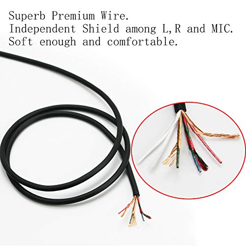 Ersatz-Audiokabel, kompatibel mit Sennheiser Kopfhörer Game ONE, Game Zero, PC 373D, GSP 350, GSP 500, GSP 600 1.3m/4.3ft Bild 6