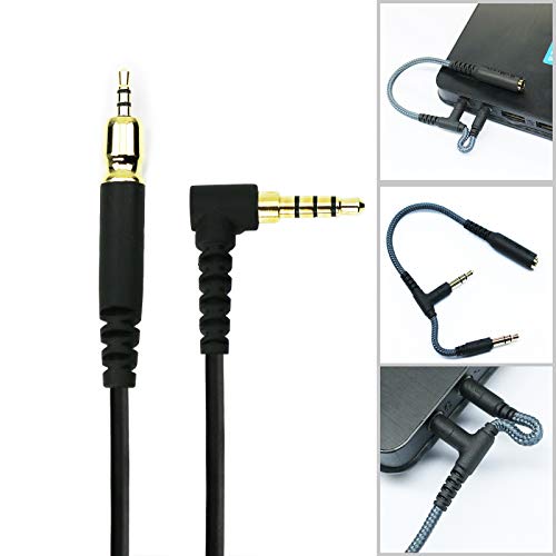Ersatz-Audiokabel, kompatibel mit Sennheiser Kopfhörer Game ONE, Game Zero, PC 373D, GSP 350, GSP 500, GSP 600 2m/6.6ft Bild 2