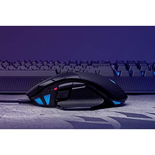 CORSAIR NIGHTSWORD RGB Kabelgebundene Tunable FPS/MOBA Gaming-Maus - 18.000 DPI - 10 Programmierbare Tasten - Gewichtssystem - iCUE-Kompatibel - PC, Mac, PS5, PS4, Xbox - Schwarz Bild 2