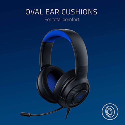 Razer Kraken X for Console Ultralight Gaming Headset (mit 7.1 Surround Sound, leichtem Rahmen, biegbarem Mikrophon - für PC, Xbox, PS4, Nintendo Switch) blau/schwarz Bild 2