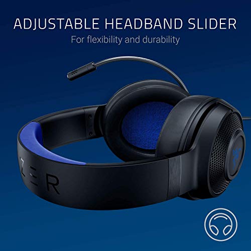 Razer Kraken X for Console Ultralight Gaming Headset (mit 7.1 Surround Sound, leichtem Rahmen, biegbarem Mikrophon - für PC, Xbox, PS4, Nintendo Switch) blau/schwarz Bild 5