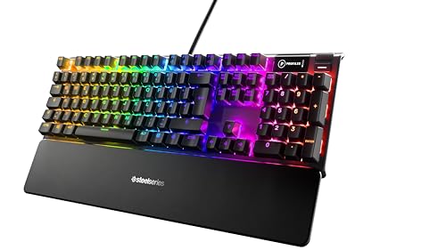 SteelSeries Apex 7 - Mechanische Gaming-Tastatur – OLED Smart Display – Rot Schalter – Deutsches (QWERTZ) Layout - Standard Bild 1