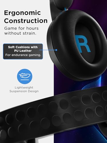 Lenovo Legion H300 Stereo Gaming Headset, Noise-Cancelling Mikrofon, Memory Foam & PU Leder Ohrmuscheln, Edelstahl Headband, PC, PS4, Xbox One, Nintendo Switch, Mac, GXD0T69863, Schwarz Bild 6