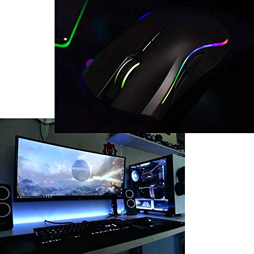 Gaming-Maus, USB, kabelgebunden, 7 programmierbare Tasten, Chroma RGB Hintergrundbeleuchtung, 4800 DPI verstellbar, komfortabler Griff, ergonomisch, optische Gaming-Maus, Schwarz Bild 5