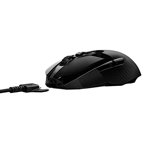 Logitech G903 LIGHTSPEED kabellose Gaming-Maus mit HERO 25K DPI Sensor, Wireless Verbindung, 140+ Stunden Akkulaufzeit, LIGHTSYNC RGB, POWERPLAY-kompatibel, PC/Mac - Schwarz Bild 2