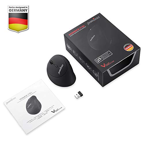Perixx Perimice-719L Ergonomische Vertikale Funkmaus, Linkshänder, Tragbare Größe, 3 DPI-Stufen, Ideal für Laptop-Nutzer Bild 6