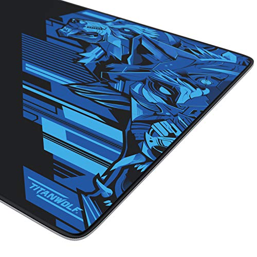 TITANWOLF - XXL Mauspad Gaming Titanwolf 900 x 400mm - XXL Mousepad groß Motiv - Tischunterlage Large Size - verbessert Präzision und Geschwindigkeit - auch für Roccat Razer Logitech Maus und Tastatur Bild 2