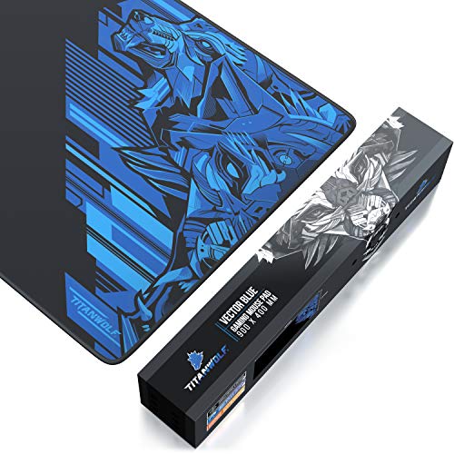 TITANWOLF - XXL Mauspad Gaming Titanwolf 900 x 400mm - XXL Mousepad groß Motiv - Tischunterlage Large Size - verbessert Präzision und Geschwindigkeit - auch für Roccat Razer Logitech Maus und Tastatur Bild 5