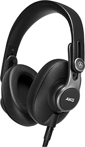 AKG K371 Studio-Kopfhörer, geschlossener Over-Ear-Kopfhörer für professionelle Anwendungen, leicht und faltbar mit 8-Positionen-Scharnieren, hochwertig isolierende Ohrpolster - Schwarz Bild 1