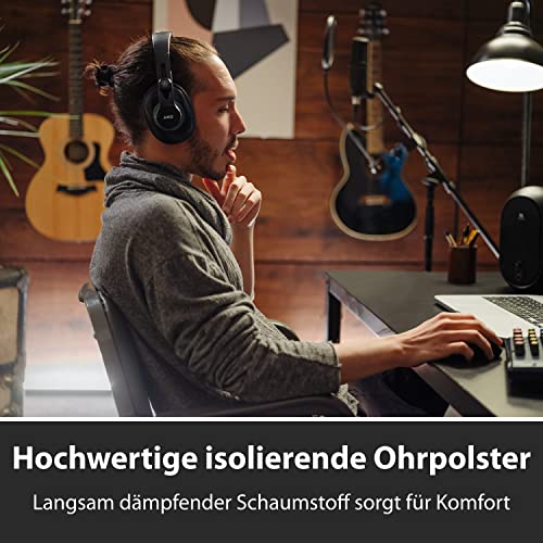 AKG K371 Studio-Kopfhörer, geschlossener Over-Ear-Kopfhörer für professionelle Anwendungen, leicht und faltbar mit 8-Positionen-Scharnieren, hochwertig isolierende Ohrpolster - Schwarz Bild 2