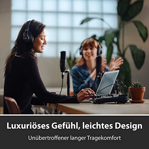AKG K371 Studio-Kopfhörer, geschlossener Over-Ear-Kopfhörer für professionelle Anwendungen, leicht und faltbar mit 8-Positionen-Scharnieren, hochwertig isolierende Ohrpolster - Schwarz Bild 6