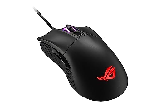 ASUS ROG Gladius II Core Gaming-Maus (6200 DPI Sensor, Aura Sync Beleuchtung, Abnehmbare Schalter) schwarz Bild 1