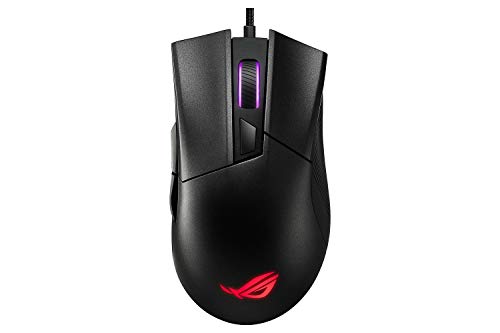 ASUS ROG Gladius II Core Gaming-Maus (6200 DPI Sensor, Aura Sync Beleuchtung, Abnehmbare Schalter) schwarz Bild 3