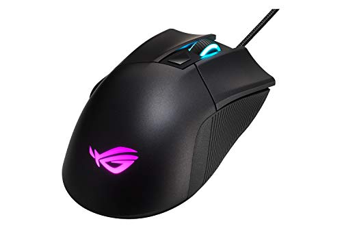 ASUS ROG Gladius II Core Gaming-Maus (6200 DPI Sensor, Aura Sync Beleuchtung, Abnehmbare Schalter) schwarz Bild 5