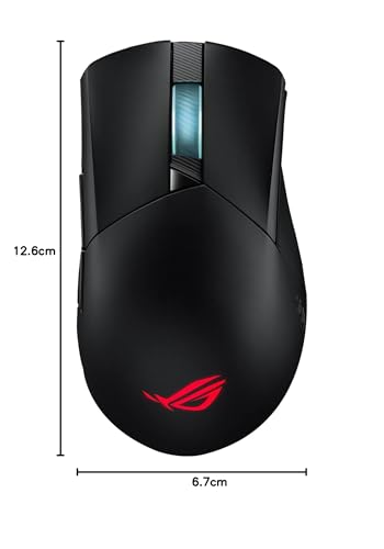 ASUS ROG Gladius II Core Gaming-Maus (6200 DPI Sensor, Aura Sync Beleuchtung, Abnehmbare Schalter) schwarz Bild 6