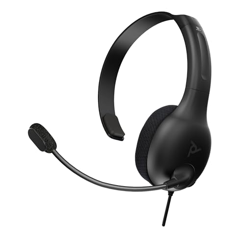 PDP LVL30 verkabelt Kopfhörer mit Single-Sided One Ear Headphone für PlayStation, PS4, PS5 - Mac, Tablet Compatible - Noise-Cancelling Mic - Lightweight, Cool Komfort, Fine für Gaming - Schwarz Bild 1