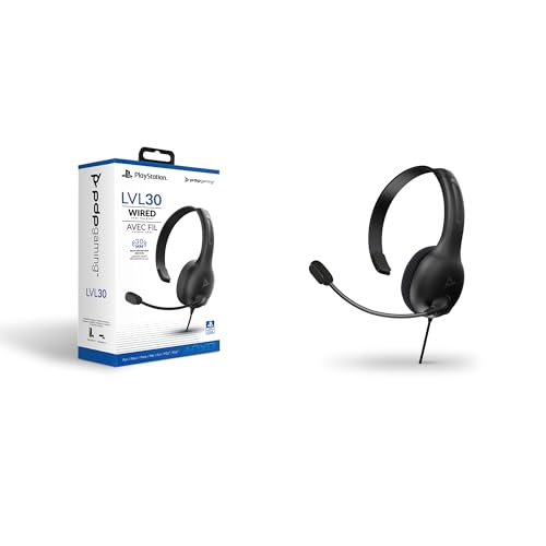 PDP LVL30 verkabelt Kopfhörer mit Single-Sided One Ear Headphone für PlayStation, PS4, PS5 - Mac, Tablet Compatible - Noise-Cancelling Mic - Lightweight, Cool Komfort, Fine für Gaming - Schwarz Bild 7