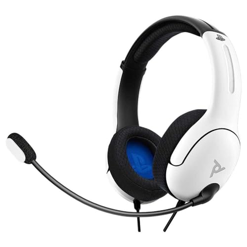 PDP Gaming LVL40 Stereo Kopfhörer mit Mic für PlayStation, PS4, PS5 - PC, iPad, Mac, Laptop Compatible - Geräuschunterdrückung Mikrofon, Soft Comfürt On Ear Headphones, 3.5mm jack - weiß Bild 7