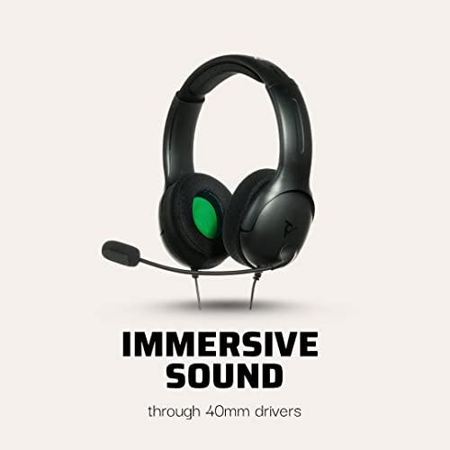 PDP Gaming LVL40 Stereo Kopfhörer mit Mic für Xbox One, Series X|S - PC, iPad, Mac, Laptop Compatible - Noise Cancelling Microphone, Lightweight, Soft Komfort On Ear Kopfhörer, 3.5 mm Jack - Schwarz Bild 2
